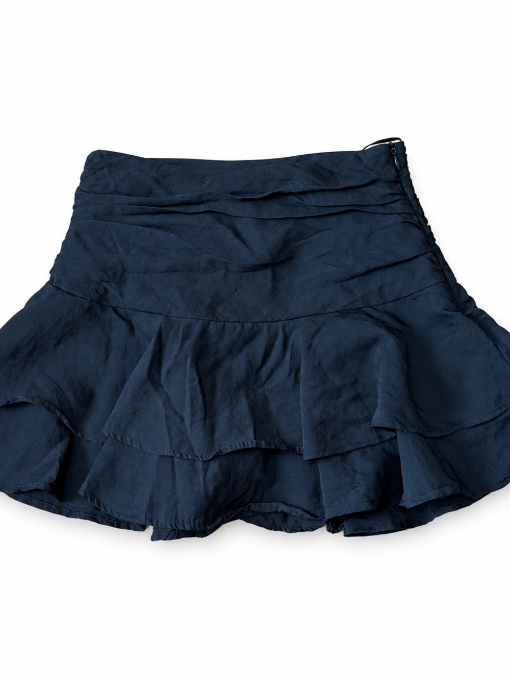 Zara Black Layered Ruffle Mini Skort Size XS